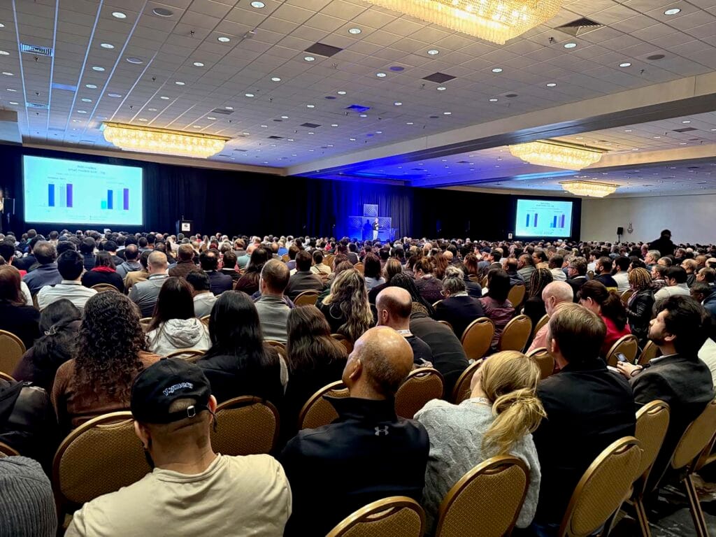 The keynote at All Things AI 2026 — every seat taken